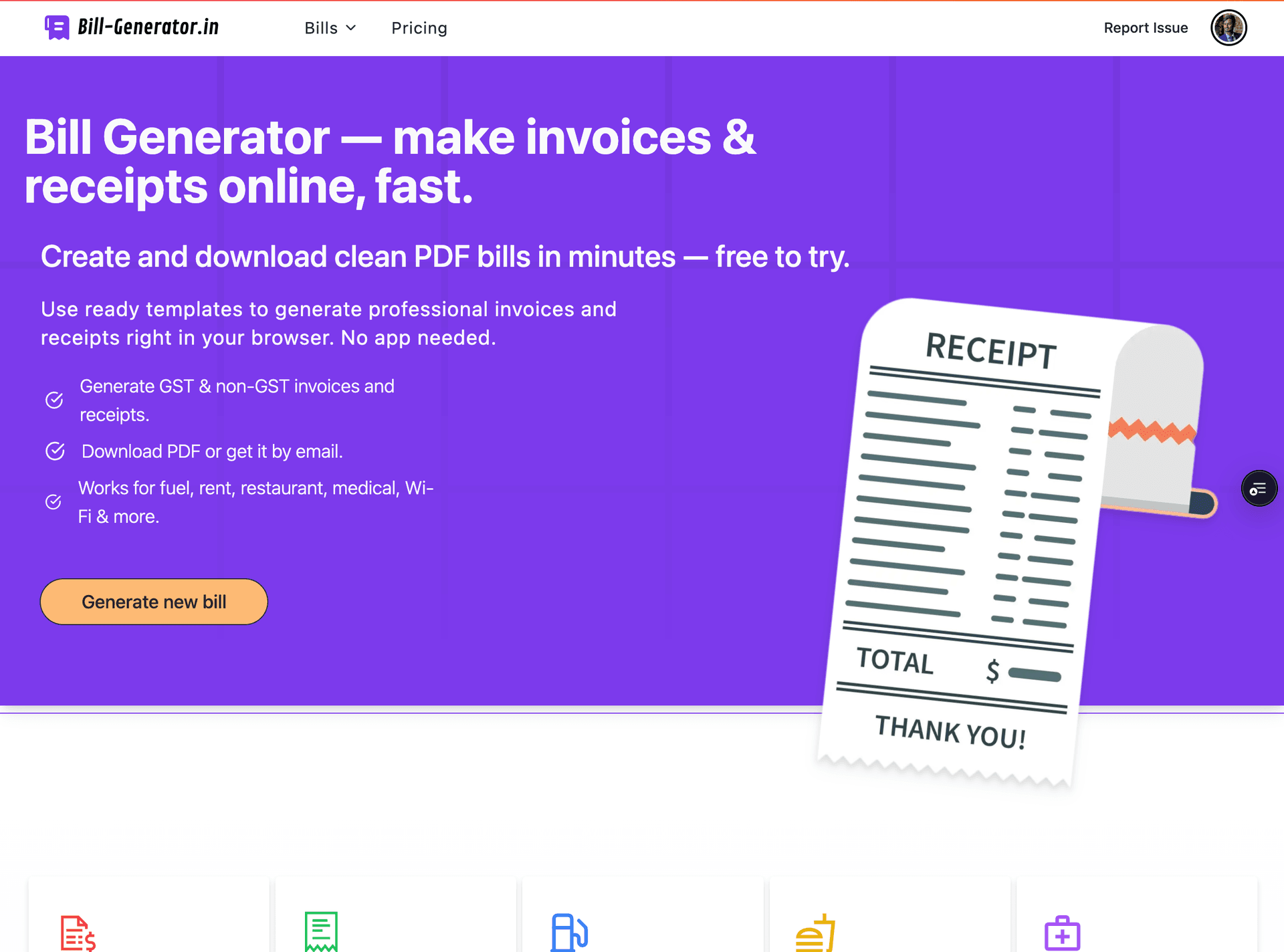 Bill Generator project