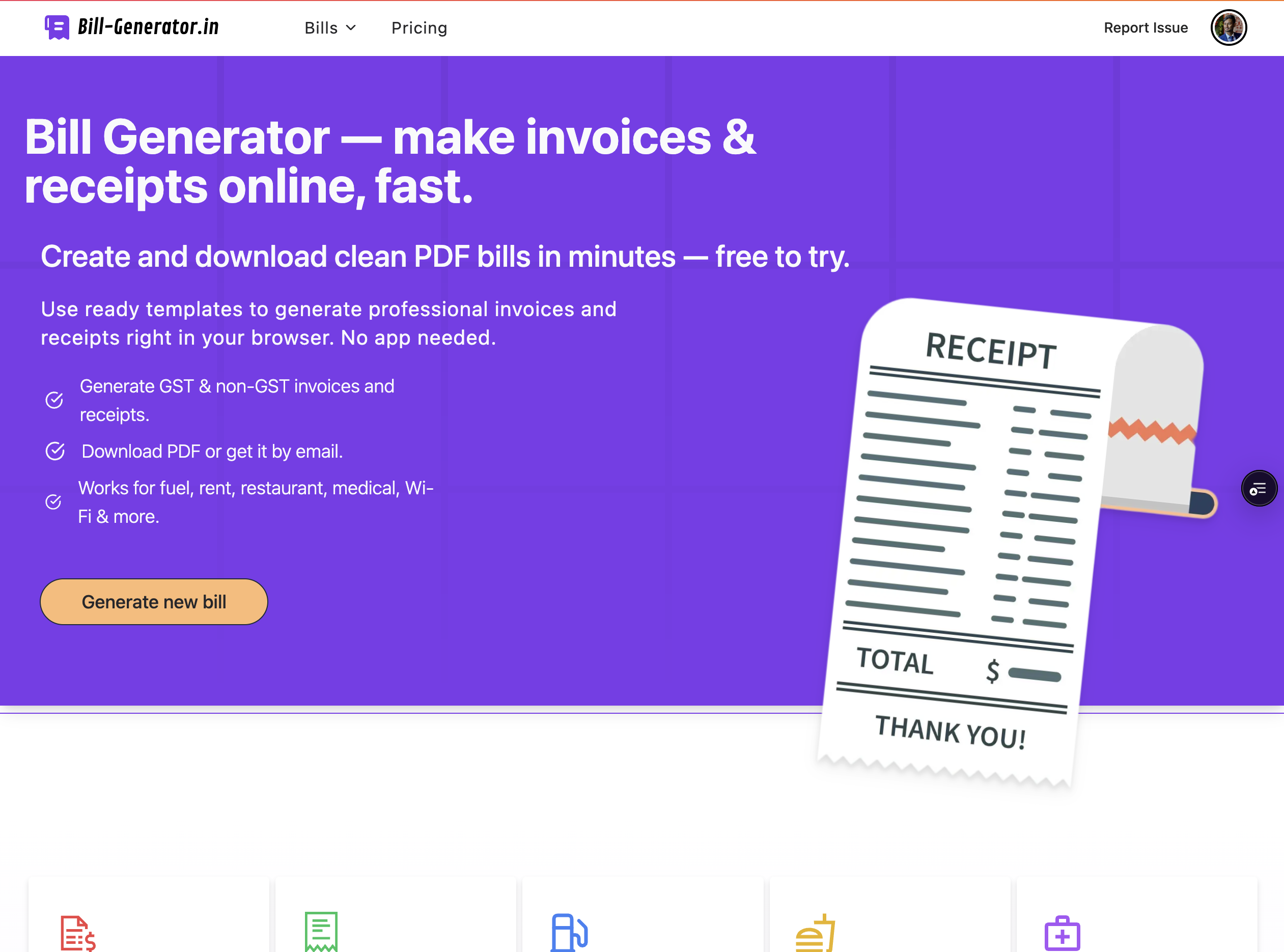 Bill Generator project